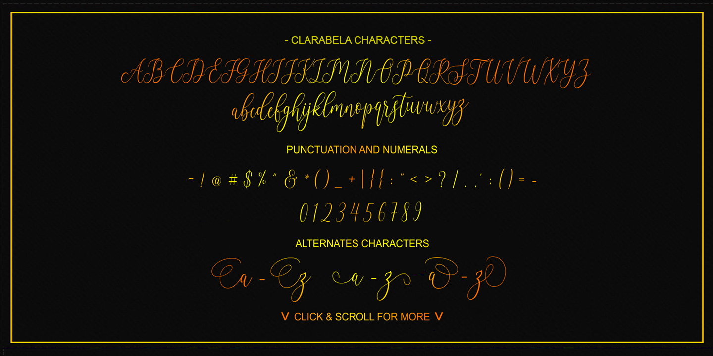 Example font Clarabela #6
